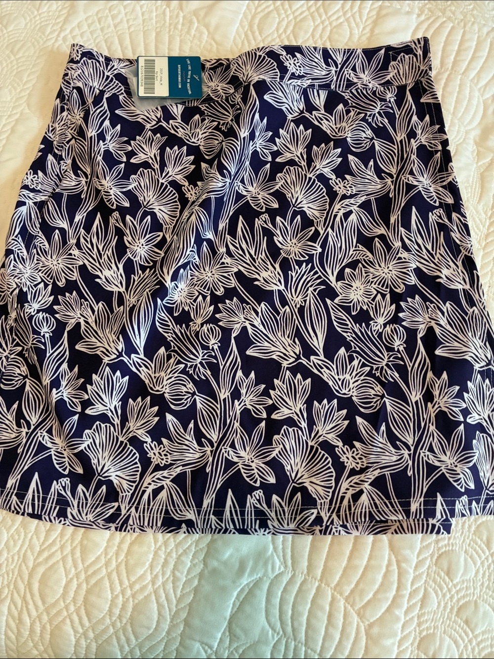 Rip Skirt Floral Wrap Skirt - Purple & White